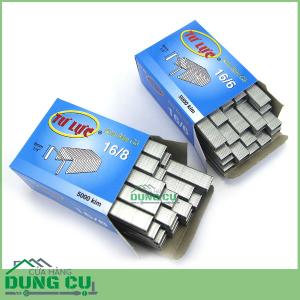 Bộ 2 hộp ghim bấm gỗ 16/6 và 16/8 với 5000 kim mỗi loại