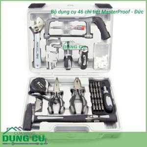 Bộ dụng cụ sửa chữa gia đình 46 chi tiết Masterproof - Đức