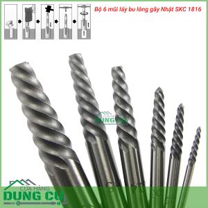 Bộ 6 mũi tháo bu lông ốc vít gãy SKC 1816 hàng Nhật Bản xịn