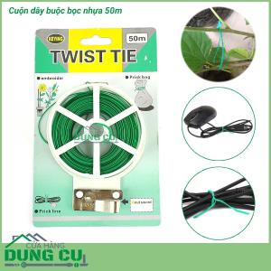 Cuộn dây buộc lõi thép vỏ nhựa 50m