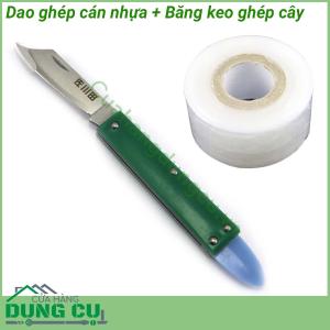 Bộ dao ghép cây cán nhựa kèm băng quấn mối ghép