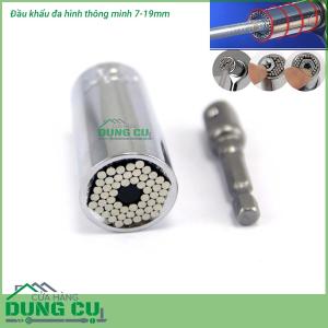 Đầu khẩu đa hình 7-19mm kèm khớp nối 1/4