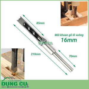 Mũi khoan gỗ đục mộng vuông 16mm