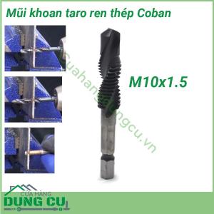 Mũi khoan taro ren M10x1.5 cao cấp thép Coban