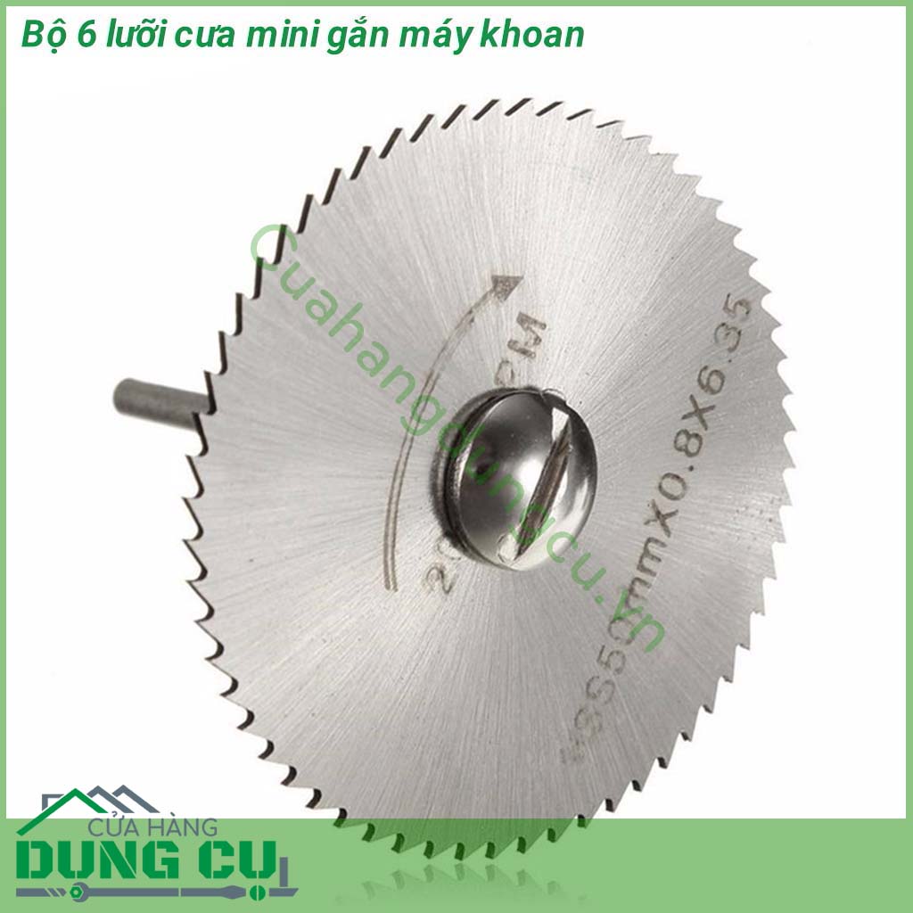 Bộ 6 lưỡi cưa mini thép HSS gắn máy khoan