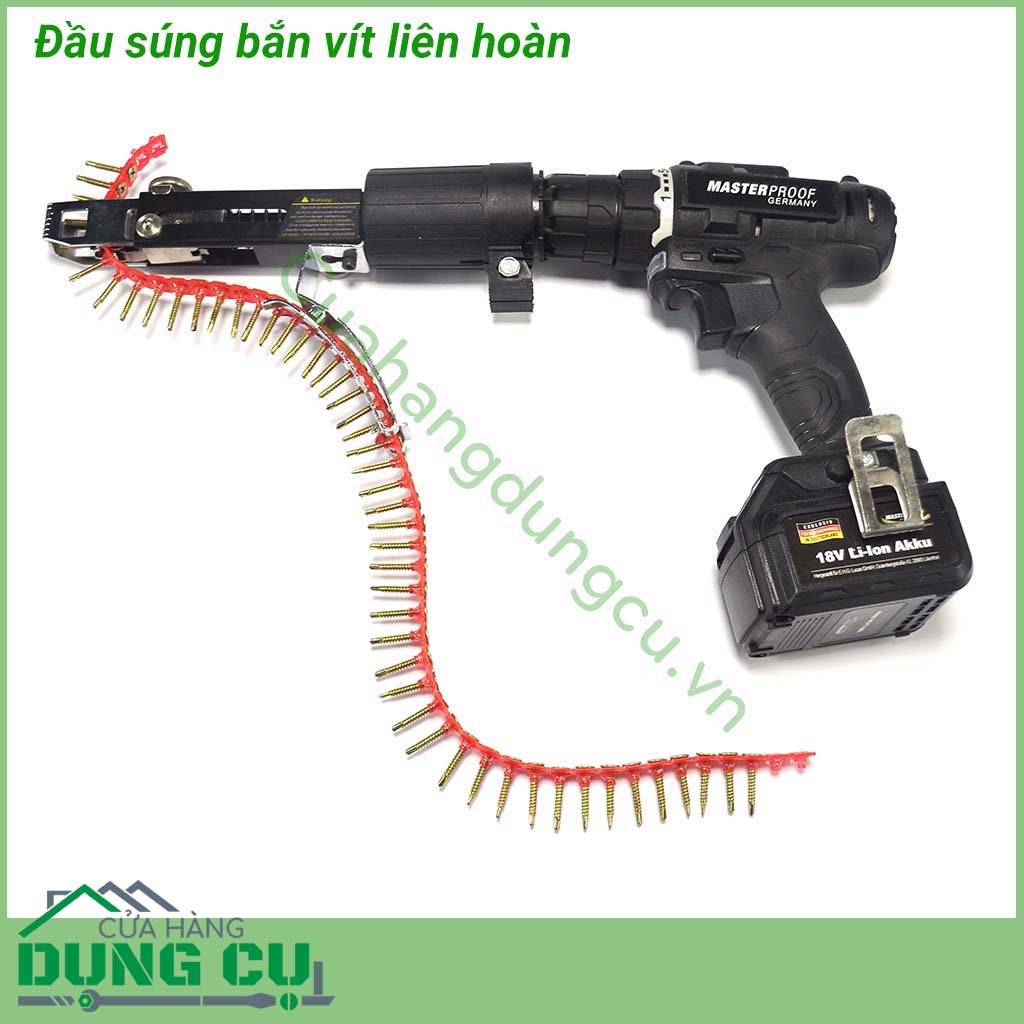 Súng bắn vít liên hoàn lắp máy khoan