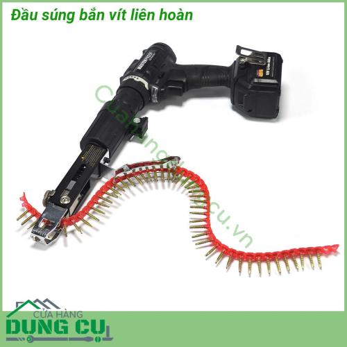 Súng bắn vít liên hoàn lắp máy khoan