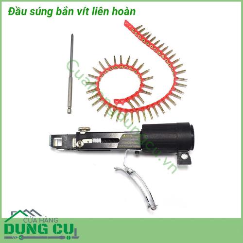 Súng bắn vít liên hoàn lắp máy khoan