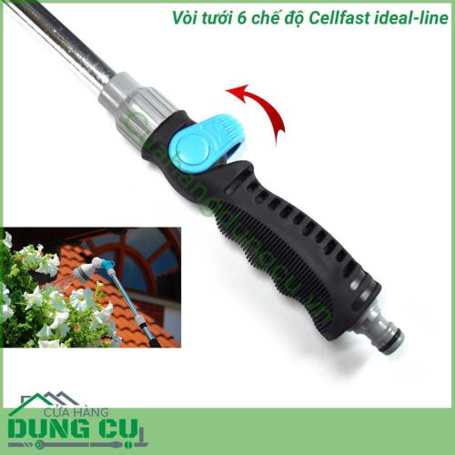 Vòi tưới cần nối dài 6 chế độ tưới Cellfast Idealline Plus