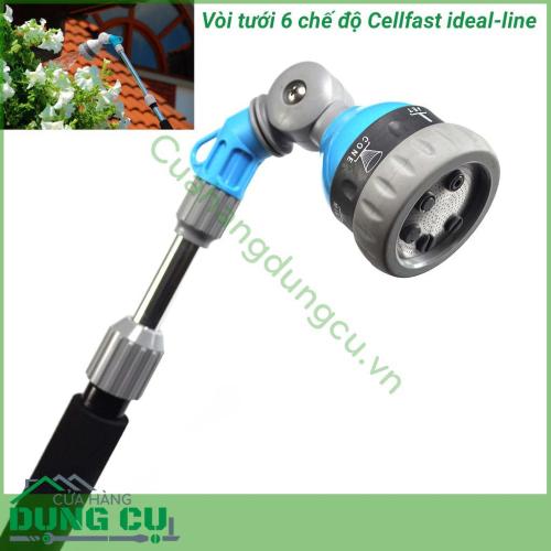 Vòi tưới cần nối dài 6 chế độ tưới Cellfast Idealline Plus