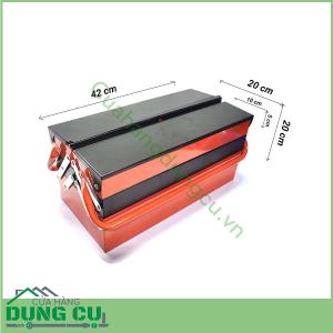 Hộp dụng cụ sắt 3 tầng 5 ngăn 2 quai xách