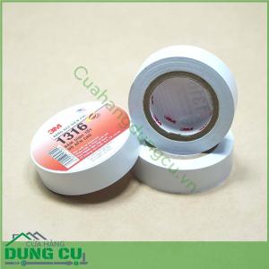 Băng keo điện PVC Temflex 3M 1316 Trắng 16m