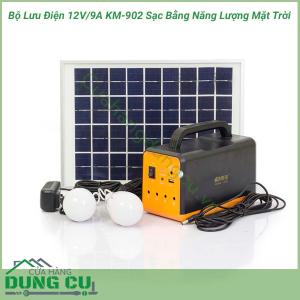 Bộ lưu điện 12V/9A KM-902 sạc bằng năng lượng mặt trời