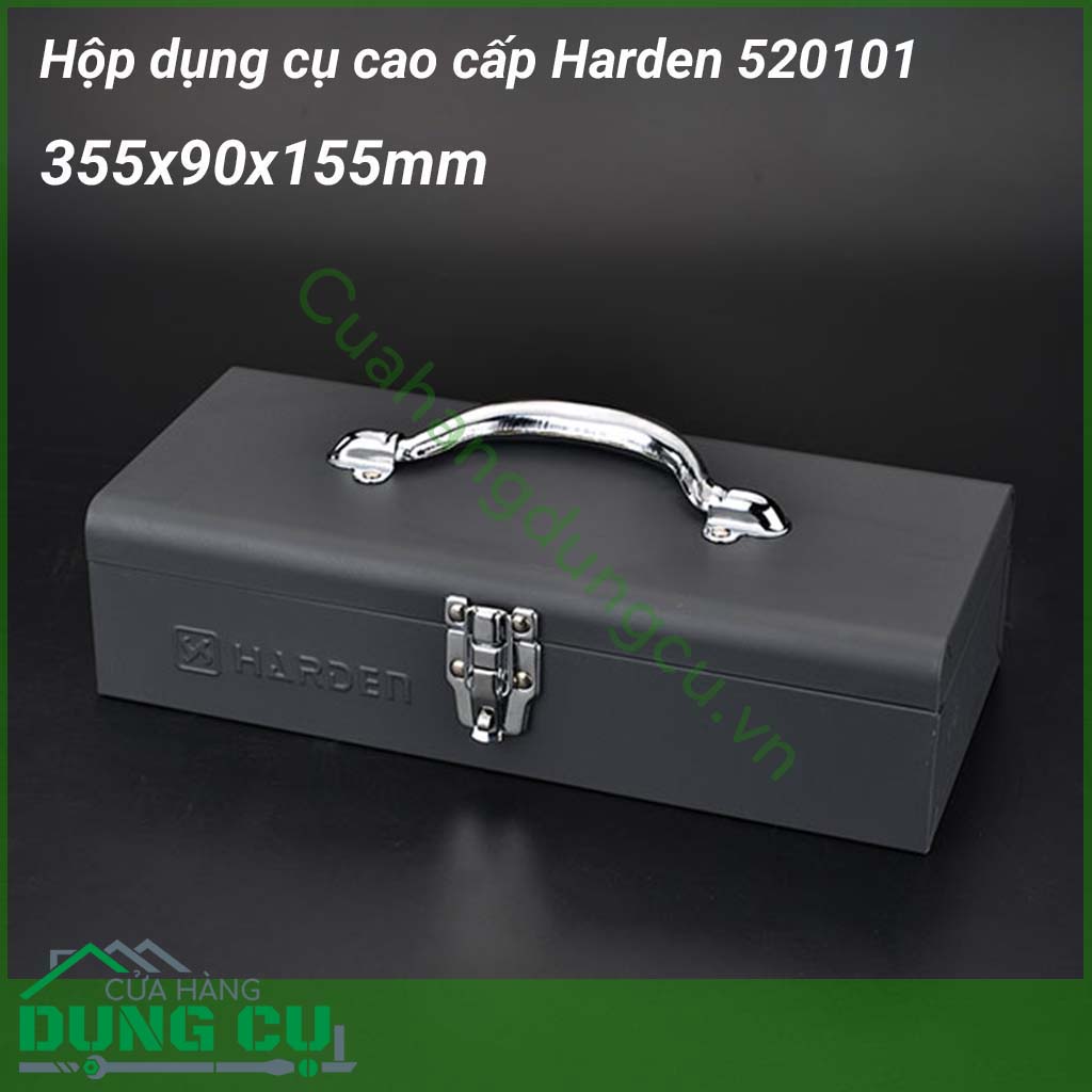 Hộp dụng cụ cao cấp Harden 520101 là vật dụng rất cần thiết để cất giữ dụng cụ, thiết bị sửa chữa tránh bị thất lạc. Với kích thước 355x90x155mm, hộp dụng cụ cơ khí Harden rất phù hợp cho thợ điện, thợ có khí, thợ nước, ...