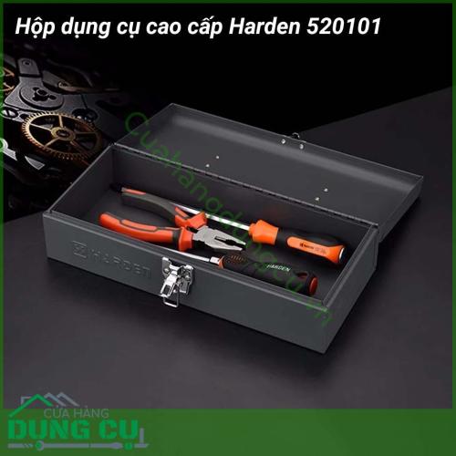 Hộp dụng cụ cao cấp Harden 520101 là vật dụng rất cần thiết để cất giữ dụng cụ, thiết bị sửa chữa tránh bị thất lạc. Với kích thước 355x90x155mm, hộp dụng cụ cơ khí Harden rất phù hợp cho thợ điện, thợ có khí, thợ nước, ...