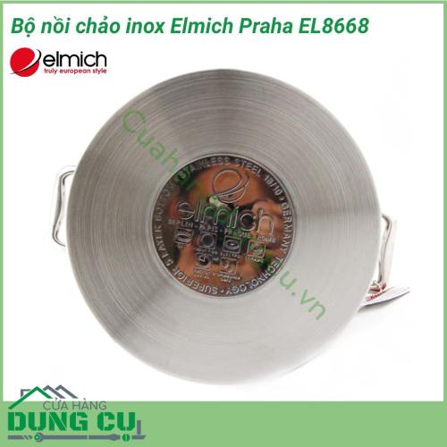 Bộ nồi chảo inox Elmich Praha EL8668 được thiết kế sang trọng, nổi bật mang phong cách châu Âu. Chất liệu inox 304, tuyệt đối an toàn cho sức khỏe.