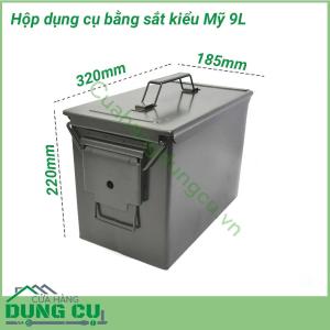 Hộp dụng cụ bằng sắt kiểu Mỹ 9L