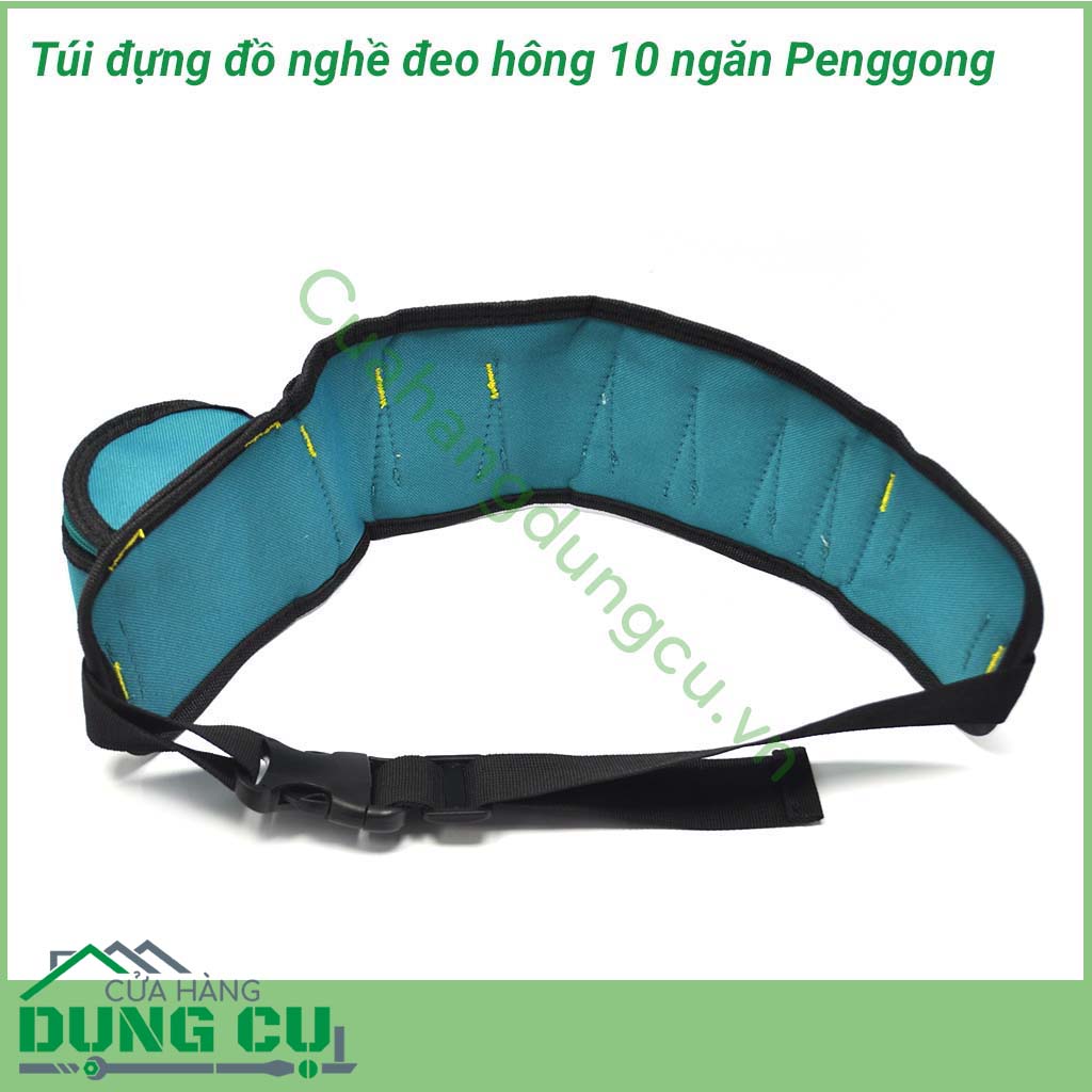 Túi đựng đồ nghề đeo hông 10 ngăn Penggong là sản phẩm chuyên dùng cho kỹ thuật viên bảo trì, sửa chữa, lắp đặt điện,nước , điều hòa , camera, cơ khí... và các công việc liên quan đến kỹ thuật