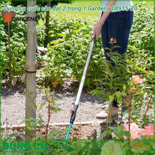 Dụng cụ làm vườn cuốc, cào đất cầm tay Gardena 08915-20 là công cụ tối ưu để xới đất, cuốc đất và làm cỏ. Tay cầm được thiết kế công thái học, với thành phần mềm tích hợp, nằm gọn trong tay và được đặt ở cuối để chống trượt.