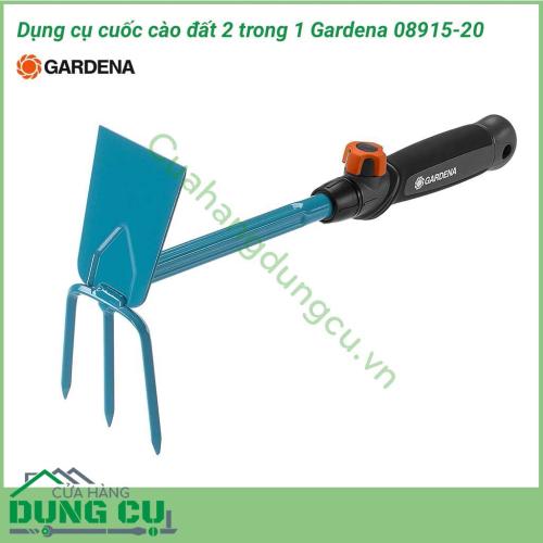 Dụng cụ làm vườn cuốc, cào đất cầm tay Gardena 08915-20 là công cụ tối ưu để xới đất, cuốc đất và làm cỏ. Tay cầm được thiết kế công thái học, với thành phần mềm tích hợp, nằm gọn trong tay và được đặt ở cuối để chống trượt.