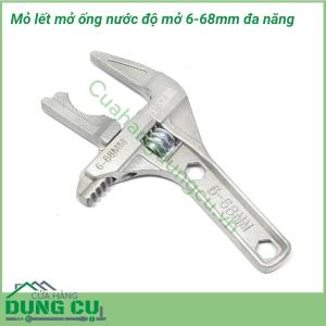 Mỏ lết vặn ống nước răng cưa hình bán nguyệt độ mở 6-68mm