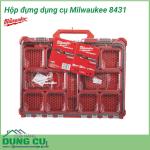 Hộp đựng dụng cụ nhiều ngăn Milwaukee 8431 đến từ thương hiệu nổi tiếng Milwaukee sử dụng để đựng vừa vặn các phụ kiện đi kèm như ốc vít, đinh, mũi khoan,...