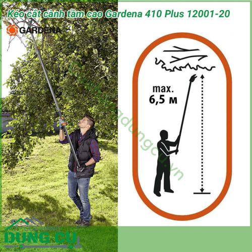 Kéo cắt cành tầm cao Gardena 410 Plus 12001-20 là sản phẩm mới với chất lượng cao, dễ dàng sử dụng mang đến sự tiện lợi cho người dùng. Với nhiều thay đổi mới trong thiết kế cũng như chất lượng vật liệu sản xuất đem lại sự hiệu quả khi làm việc.