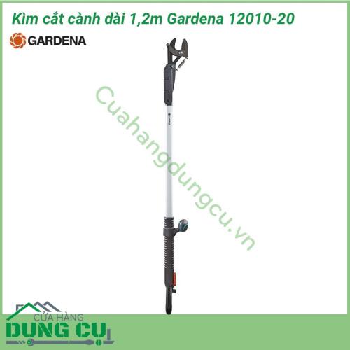 Dụng cụ cắt cành trên cao dài 1,2m Gardena 12010-20 được chế tạo để sử dụng ở những nơi có không gian nhỏ hẹp giúp cắt cành cây hoặc cắt tỉa bụi cây rậm rạp một cách dễ dàng. 