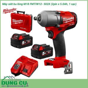 Máy siết bu lông Milwaukee M18 FMTIW12- 502X Trọn bộ