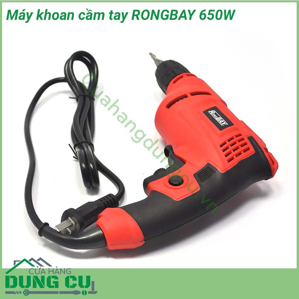 Máy khoan RONGBAY cầm tay 650W được người sử dụng tin dùng bởi những tính năng nổi bật như máy hoạt động khỏe khoắn, đem lại hiệu quả cao trong công việc. Ngoài ra, máy còn có kết cấu nhỏ gọn, đem lại sự nhẹ nhàng, tiện dụng. 