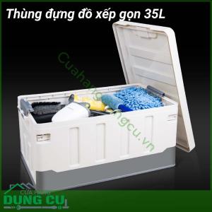 Thùng nhựa đựng đồ xếp gọn 35L