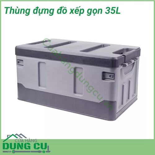 Thùng nhựa đựng đồ xếp gọn 35L là giải pháp tuyệt vời giúp bạn sắp xếp đồ đạc ngăn nắp và gọn gàng hơn. Với thiết kế thông minh có thể tháo rời xếp gọn lại và cất đi khi không cần sử dụng nữa mà không tốn diện tích.