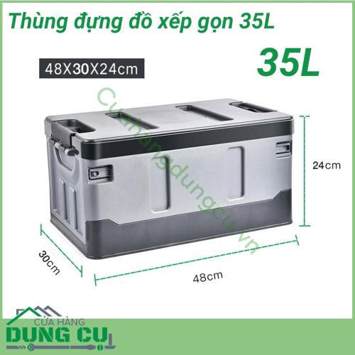 Thùng nhựa đựng đồ xếp gọn 35L là giải pháp tuyệt vời giúp bạn sắp xếp đồ đạc ngăn nắp và gọn gàng hơn. Với thiết kế thông minh có thể tháo rời xếp gọn lại và cất đi khi không cần sử dụng nữa mà không tốn diện tích.