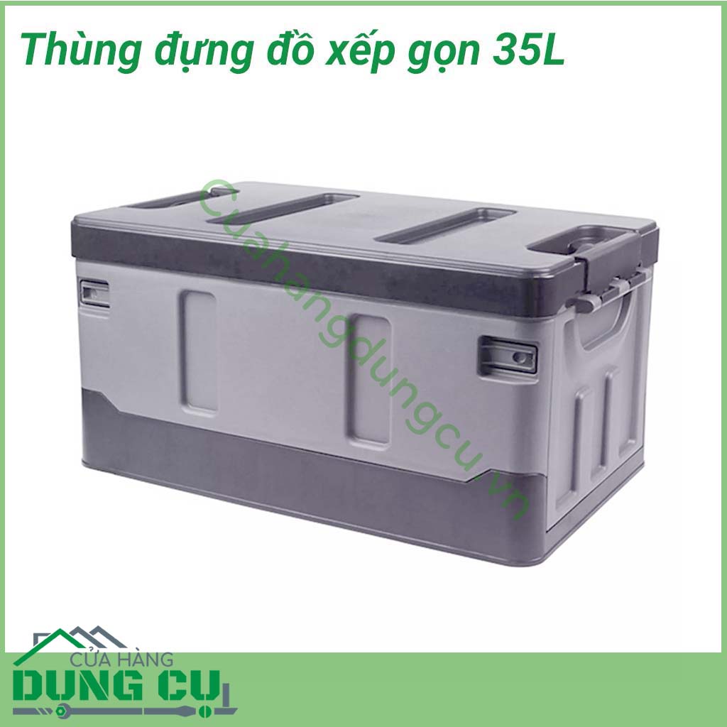 Thùng nhựa đựng đồ xếp gọn 35L là giải pháp tuyệt vời giúp bạn sắp xếp đồ đạc ngăn nắp và gọn gàng hơn. Với thiết kế thông minh có thể tháo rời xếp gọn lại và cất đi khi không cần sử dụng nữa mà không tốn diện tích.