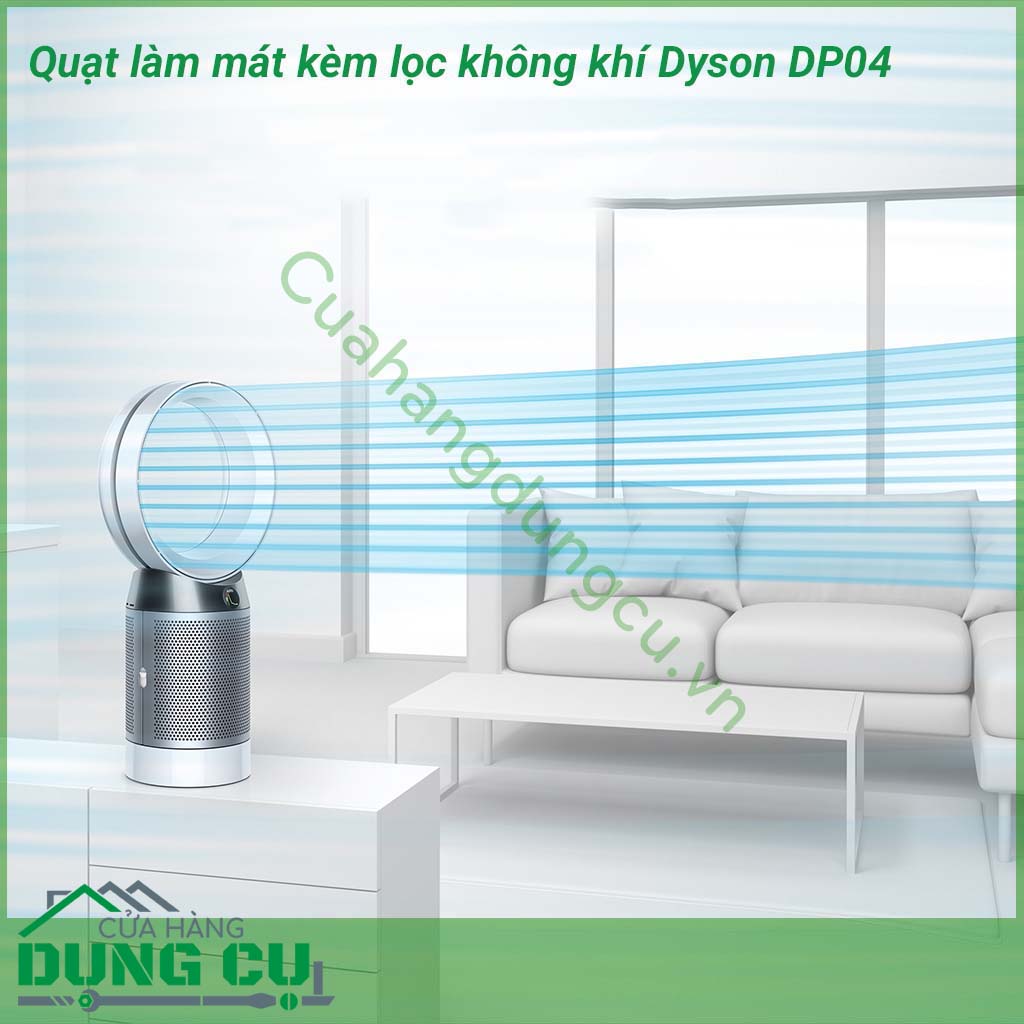Quạt làm mát kiêm lọc không khí Dyson DP04 được thiết kế với kiểu dáng vô cùng hiện đại, đảm bảo nó có thể hoạt động bền bỉ và có hiệu suất hoạt động ổn định trong suốt khoảng thời gian dài.