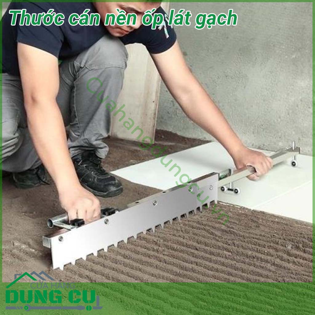 Thước cán nền lát gạch&nbsp;được thiết kế thông minh, sáng tạo có thể gấp gọn giúp dễ dàng mang theo. Thước cán nền&nbsp;giúp lát gạch nền dễ dàng với gạch lát tối đa 80cm. Sản phẩm có Nivo lấy thăng bằng giúp lát gạch phẳng hoặc tạo dốc dễ dàng.