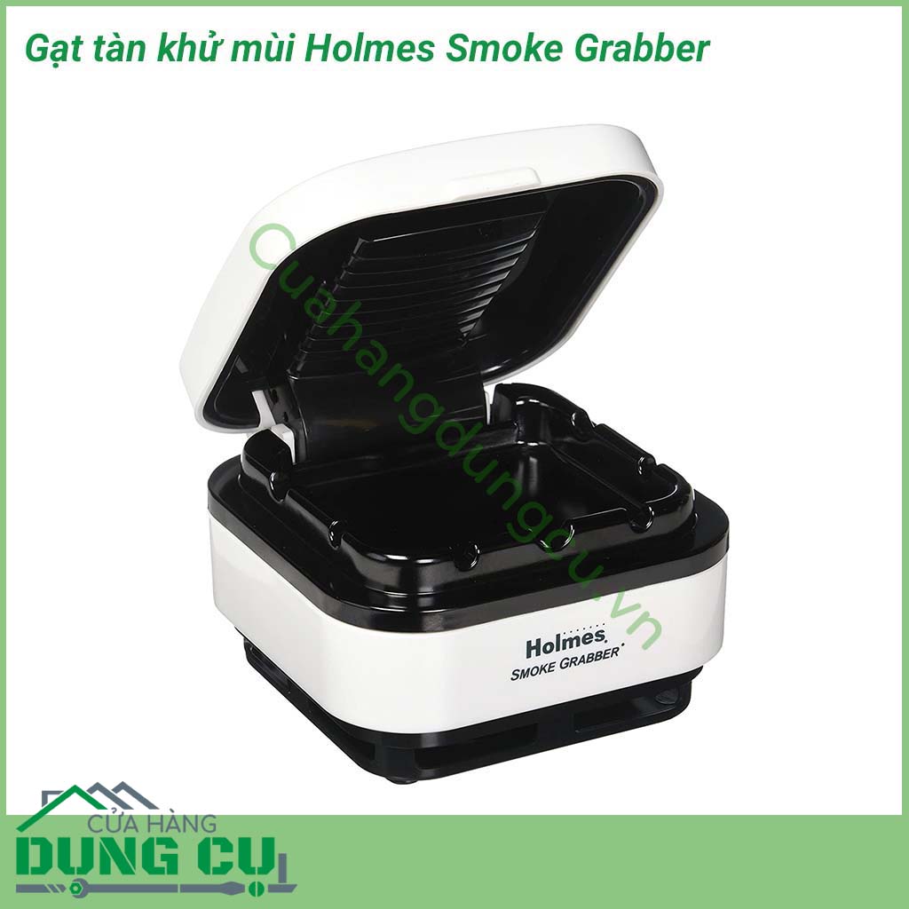 Gạt tàn khử mùi thuốc lá Holmes Smoke Grabber có hệ thống quạt và lọc để hấp thu khói thuốc cũng như mùi thuốc giữ cho môi trường làm việc của bạn luôn thoải mái.