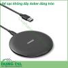 Đế sạc không dây Anker dáng tròn sở hữu tính năng thông minh vô cùng tiện lợi vì không cần cắm dây sạc, chỉ cần đặt điện thoại lên và thế là pin sẽ được sạc đầy cực tiện