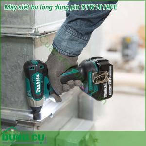 Máy siết bu lông dùng pin Makita DTW181RFE(kèm 2 pin 3.0AH + sạc nhanh)