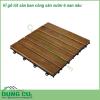 Vỉ gỗ lót sàn ban công sân vườn 6 nan nâu được thiết kế rãnh chống trơn trượt. Dầu phủ bảo vệ gỗ, chống thấm nước. Độ ổn định cao trong điều kiện nước mưa và dưới ánh nắng mặt trời.