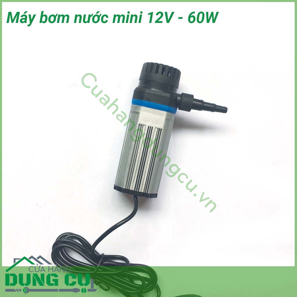 Máy bơm nước mini 12V 60W thiết kế nhỏ gọn dễ dàng sử dụng