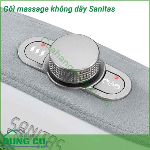 Gối massage không dây Sanitas thiết kế gọn nhẹ không dây dễ sử dụng và dễ đem theo khi di chuyển Gối massage sẽ giúp bạn thư giãn vùng gáy cổ lưng sau một ngày dài mệt mỏi hay khi ngồi lái xe đường trường hoặc trong những chuyến bay dài cả chục tiếng