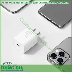 Bộ sạc nhanh Baseus Super Si Quick Charger 20W dùng cho iPhone 12/iP11/XS Max