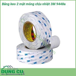 Băng keo 2 mặt mỏng chịu nhiệt 3M 9448a