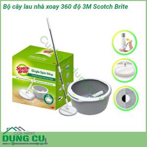 Bộ cây lau nhà xoay 360 độ 3M Scotch Brite Single Spin Mop
