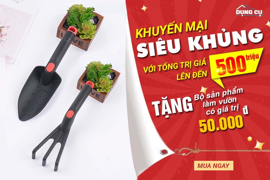 Khuyến mại khủng - TẶNG bộ 2 sản phẩm cào và bay làm đất trị giá 50.000