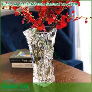 Bình hoa pha lê Bohemia Samurai cao 29cm