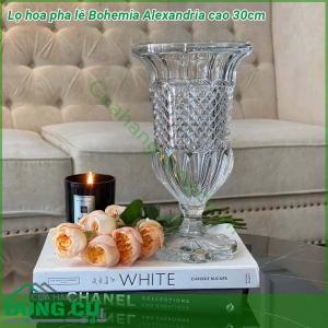Lọ hoa pha lê Bohemia Alexandria cao 30cm