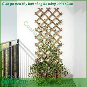 Giàn gỗ treo cây ban công đa năng 200x60cm