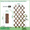Giàn gỗ treo tường trang trí ban công 60x140cm được làm từ gỗ tự nhiên đã được xử lý chống mối mọt bề mặt được sơn phủ màu cánh gián hoặc nâu cà phê nên đảm bảo không ẩm mốc Khung có thể thu gọn và kéo dãn rộng phù hợp với diện tích ban công